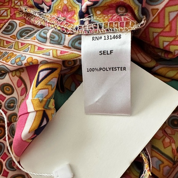 Fate NWT Boho Floral Scarf Print Wide-Leg Side Slit Palazzo Pants Women’s S - Picture 9 of 10